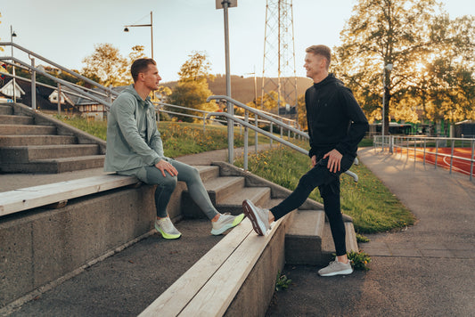 Løpejakke shorts tights trening