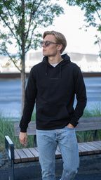 Hoodie menn sort
