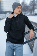 Sporty hettegenser herre sort